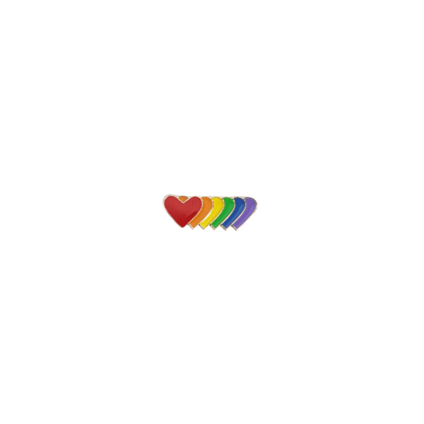Pin bandera de corazones