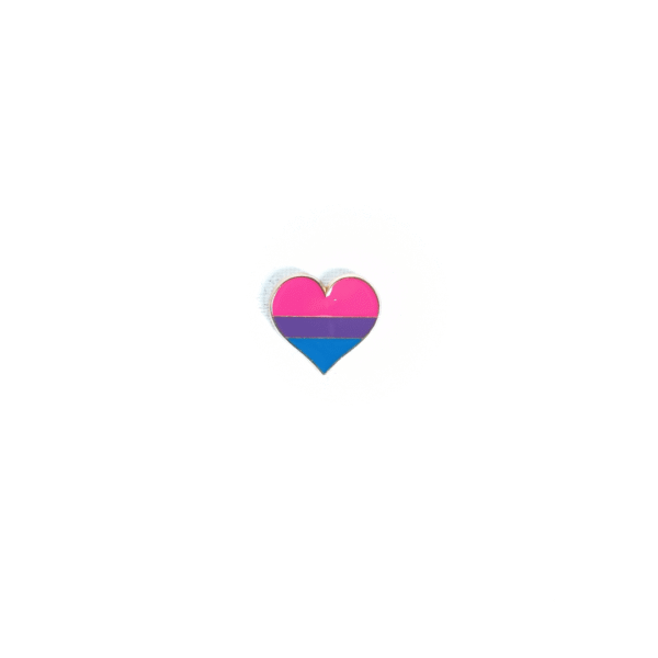 Pin corazón bisexual